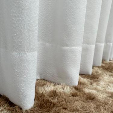 Imagem de Cortina De Linho Buclê Boucle Com Forro Microfibra 3,00 Metros De Larg