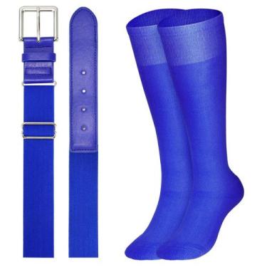 Imagem de Conjunto combinado de cinto de beisebol e meias XZQTIVE para jovens/ad