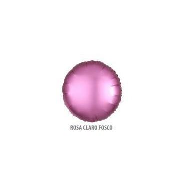 Imagem de BALAO METALIZADO  BOLA - 18" - 45 CM -  ROSA  CLARO FOSCO - 1 unidade.
