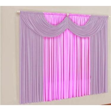 Imagem de Cortina Paris Para Quarto Ou Sala 2,00m X 1,70m rosa lilass - theovite