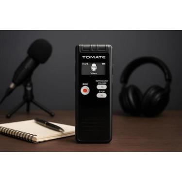 Imagem de Gravador de Voz Digital 8GB Com Tela LCD Tomate MT-559