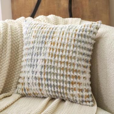 Imagem de Capa de travesseiro Aeckself Boho Chenille tufada 50x50cm amarela bran