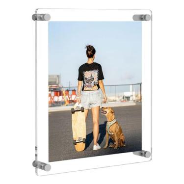 Imagem de Porta-retratos NIUBEE Clear Acrylic Wall Mount 8x10" com UV