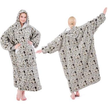 Imagem de Cobertor vestível com capuz NORD ECO Oversize Sherpa