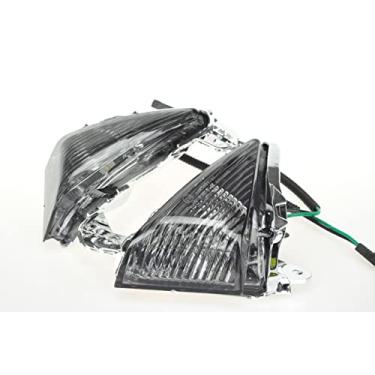 Imagem de TOPZONE Compatível com Kawasaki Ninja ZX-14R/ZX-10R/ZX-6R; CONCOURS 14 ABS; GTS GTR1400; 1400GTR; ZZR1400; Lâmpada Idicadora Frontal Pisca-pisca (Apenas Lentes, Lente Fumaça)