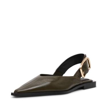 Imagem de Steve Madden Mocassim feminino Shay, Couro de oliva, 38