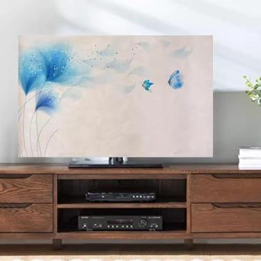 Imagem de HSTANGKY Capa protetora contra poeira para TV de 32 a 80 polegadas Protetor de tela LCD à prova de poeira Design de pano de arte Fácil de instalar Adapta-se à maioria das cenários de tela plana 3||40