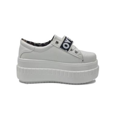 Imagem de Tênis de plataforma genéricos femininos brancos - Lightbek Official St