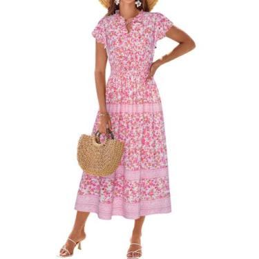 Imagem de Vestido feminino GRACE KARIN, floral de verão, boho, longo, longo, 202