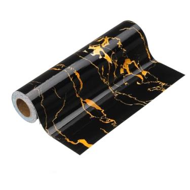 Imagem de HARFINGTON Borda de papel de parede de grão de madeira 20,3 cm x 5 m PVC autoadesivo texturizado adesivo de moldura impermeável papel de parede decorativo para armário de mesa de porta de chão, mesa