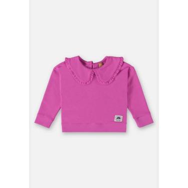 Imagem de Blusão em Moletom Infantil Menina Up Baby, Roxo, 1