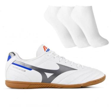 Imagem de Chuteira Futsal Mizuno Morelia Club In Masculina + 3 Pares de Meias, B
