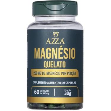 Imagem de Azza, Magnesio Quelato 260mg, Suplemento alimentar, 60 cápsulas rígidas • 30 doses, Verde