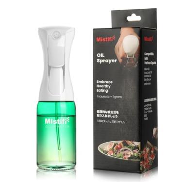 Imagem de Mistifi Spray de óleo de vidro, 177 ml, para óleo de cozinha, azeite de oliva, molho de soja, vinagre, dispensador recarregável sem aerossol, frasco de spray (PS640)