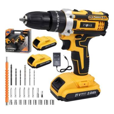 Imagem de Parafusadeira Furadeira De Impacto Profissional Inova Furade