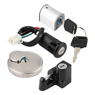 Imagem de MUNEFE Fuel Tank Cap Lock, Bloqueio Fuel Cap, Fuel Cap com Chave para Evitar Roubo e Destruição De Tanques De Combustível