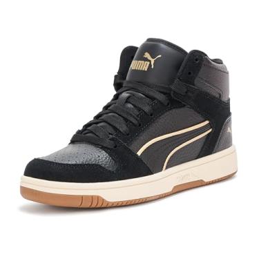 Imagem de PUMA Tênis feminino Rebound Layup Mid, Preto e dourado Ah25, 37