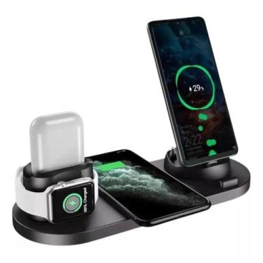 Imagem de Base De Carregamento Indução 6 Em 1 Para Eletrônicos - BLUTU