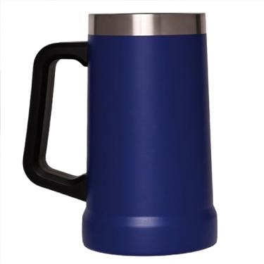 Imagem de Caneca Térmica Inox 700ml Cerveja Parede Dupla C/Nf (Azul)