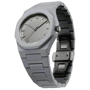 Imagem de Relógio de Pulso Masculino Minimalista Cinza Policarbonato 40,5mm Case Royal Oak Total Cinza