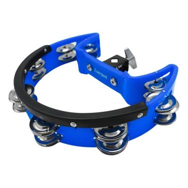 Imagem de Pandeiro Meia Lua Com Clamp Azul Liverpool 11681