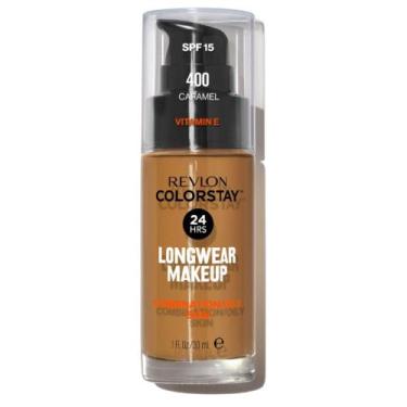 Imagem de Revlon Colorstay Base Líquida Oil Skin 24 Hrs FPS 15 30ml, 400 Caramel