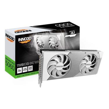 Imagem de Gpu Inno3d Geforce Rtx 5060 Twin X2 Oc White 8gb 128bits Gddr7 N50602-08d7x-195070w