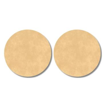 Imagem de Kit 2 Pele Animal 55Cm Couro S Aro Conga Bongo Atabaque Luen