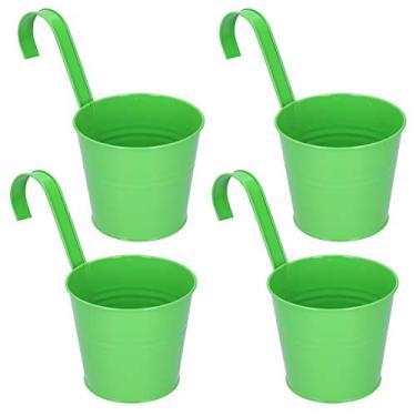 Imagem de POCREATION Vasos de Flores Pendurados, Planta de Flor de 4 Metas Suculenta Maconha de Parede de Parede (Removável (inferior 12 cm, boca 16 cm, altura)