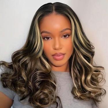Imagem de Peruca Moscoco Highlight Balayage Loose Body Wave 16" 180% de densidad