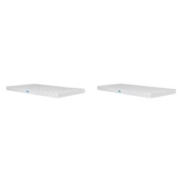 Imagem de Conjunto com 2 colchões 1 Solteiro e 1 Auxiliar Nuvem Casatema Branco