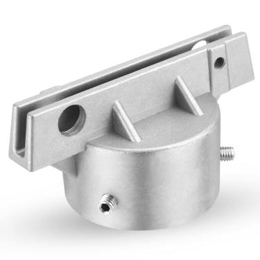 Imagem de Hicarer 1 peça de suporte de placa de nome de rua para poste de 6 cm de largura de 14 cm (compartimento de 3/40.6 cm) suporte de placa de nome de rua resistente suporte redondo de alumínio