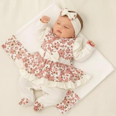 Imagem de Saída Maternidade Menina Kit 05 Peças Catarina Roupas de Bebê - Girass