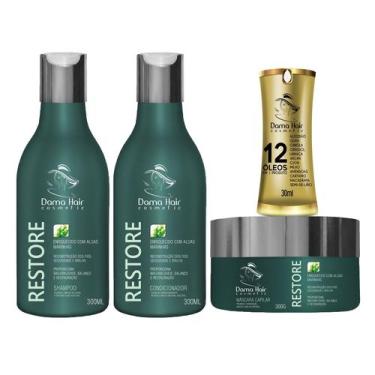 Imagem de Kit Restore Algas Marinhas Dama Hair Reconstrução Dos Fios 4 Produtos