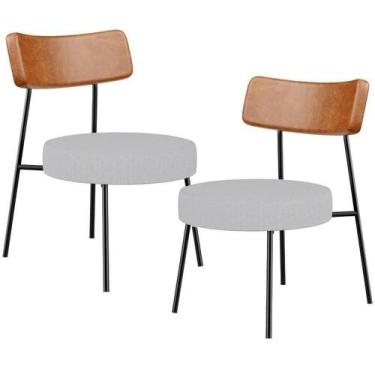 Imagem de Kit 02 Poltronas Decorativas Sala De Estar Fixa Londres L02 material s