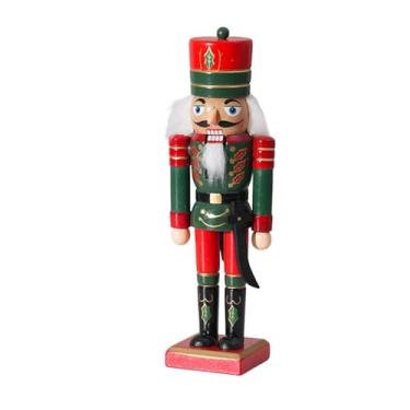Imagem de Fancyes Quebra-nozes de Natal, decoração sazonal, 25 cm de altura, enfeite de festival feito à mão, boneco quebra-nozes, figura para prateleiras, lareira, Style C