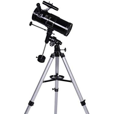 Imagem de Telescópios para adultos, telescópio para iniciantes e s - refrator de distância focal de 700 mm e mira para observar a lua e o planeta com smartphone ocular de 10 mm/25 mm