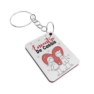 Imagem de Kit 100 Chaveiros MDF Dia dos Namorados - Deliquadros, CASAL