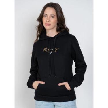 Imagem de Moletom Roxy Fech Gold Life Preto-Preto-GG-Feminino