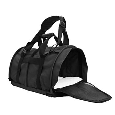 Imagem de SturdiBag XX-Large Pet Travel Carrier: Altura flexível para cães e gatos, laterais macias com clipes de segurança e correias de cinto de segurança | Preto, 23" x 15" x 15" (PN: SB4-PRO-BL)
