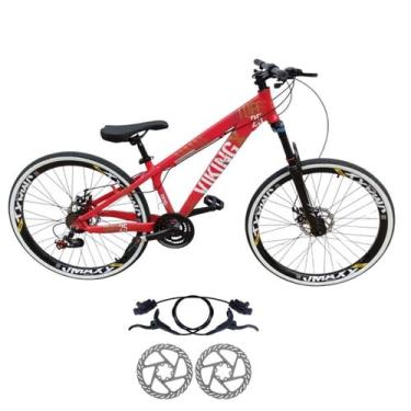 Imagem de Bicicleta Vikingx Tuff 25 Aluminio 24v Freio Hidraulico Suspensão Dian
