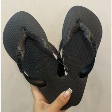 Imagem de Chinelo Top - Tiras Grossas Uniseex - Havaianas, Preto, 37/38