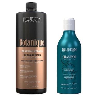 Imagem de Reconstrutor Capilar Botanique 1L e Shampoo Detox Therapy Blueken 500m