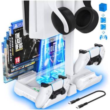 Imagem de Base Multifuncional OIVO para PS5  Cooler Duplo e 2 Portas USB