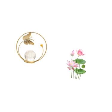 Imagem de Fenteer Escultura de Bola de Cristal, Estatueta de Metal, Ornamento de Mesa, Estátua, Suporte para Corredor, Lareira, Quarto, Sala de Estar, Escritório, com a