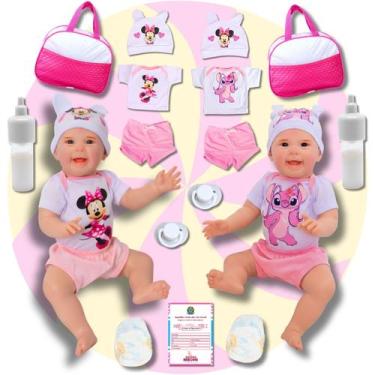 Imagem de Bebê Reborn Boneca Mayze Gêmeos Minnie E Angel Com Bolsa - ADORA REBOR