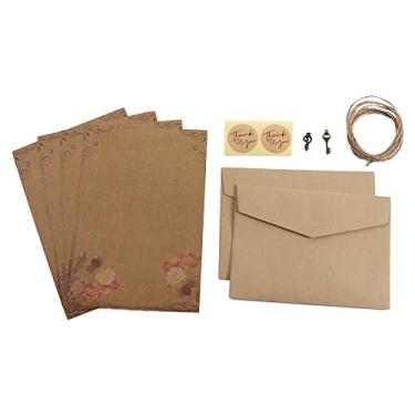 Imagem de Bloco de letras marrom material escolar papel de escrita dia dos namorados papel de artesanato estilo europeu antigo com (estilo 8)