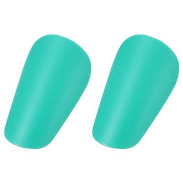Imagem de Caneleiras de futebol, 2 peças de mini caneleiras de proteção para panturrilhas, 10 x 6 cm, para homens e mulheres adultos, equipamentos de jogadores de futebol, atletas, verde