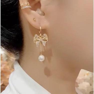 Imagem de Brincos esportivos femininos – beisebol, softbol, futebol, basquete com laço – joias pendentes fofas para fãs, dia de jogo e lembrancinhas de festa, Medium, Latão, Sem pedra preciosa