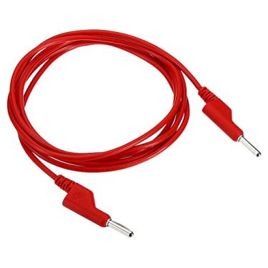 Imagem de Cabos de teste de plugue banana de 4 mm para plugue banana, 3,5 mm OD 1000V/20A 15AWG fio de linha de cabo empilhável flexível de cobre para multímetros, jumper de teste elétrico de 2 m / 6,56 pés